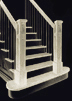 Wood Railing with grand posts & double bullnose