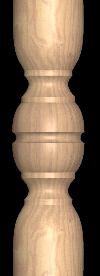 Colonial baluster 1 3/4" middle turning detail