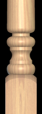 Fenmar baluster 1 5/16" lower turning detail