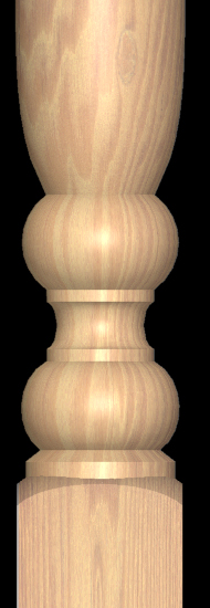 Provincial baluster 1 3/4" lower turning detail