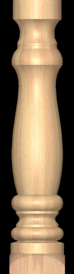 Standard #1 baluster 1 5/16" lower turning detail
