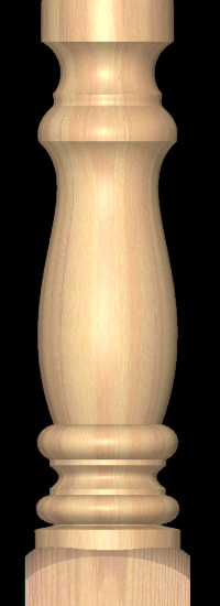 Standard #1 baluster 1 3/4" lower turning detail
