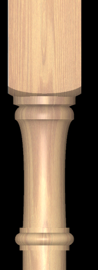 Standard #1 baluster 1 3/4"upper turning detail